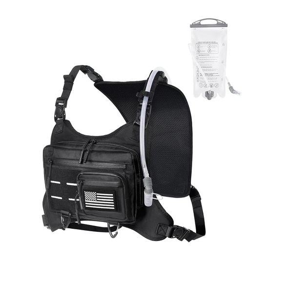 Banloga Other - Chest Bag For Men With Accordion Structure, Multiple Pockets With Water Bag, New